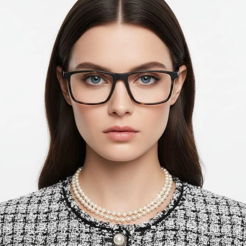 Rectangular Tortoiseshell Acetate Glasses #BS2012-0274