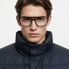 Pilotenbrille aus schwarzem Acetat #BS2012-0275