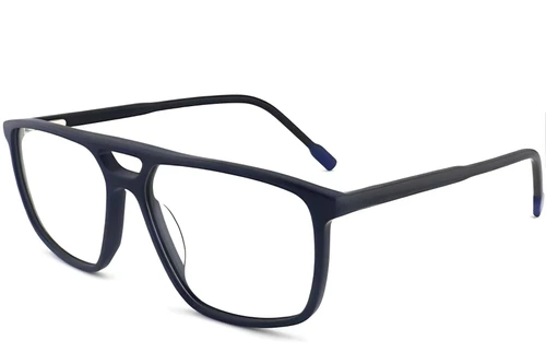 Pilotenbrille aus blauem Acetat #BS2012-0277