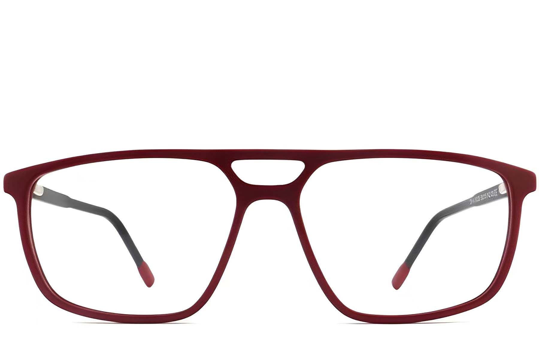 Aviator Red Acetate Glasses #BS2012-0280