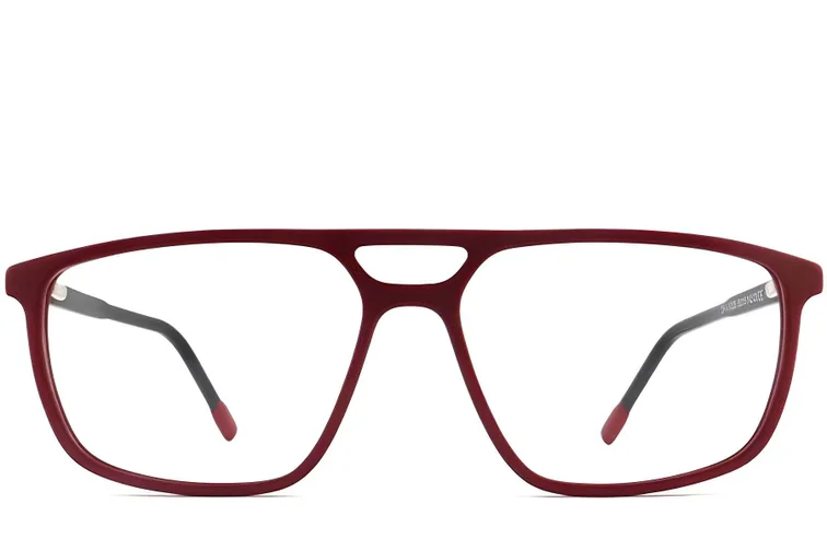Gafas de acetato rojo de aviador #BS2012-0280