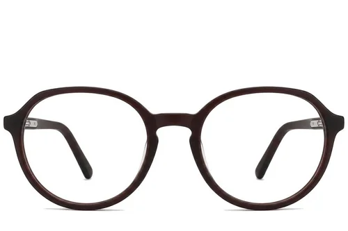Oval Brown Acetate Glasses #BS2012-0282