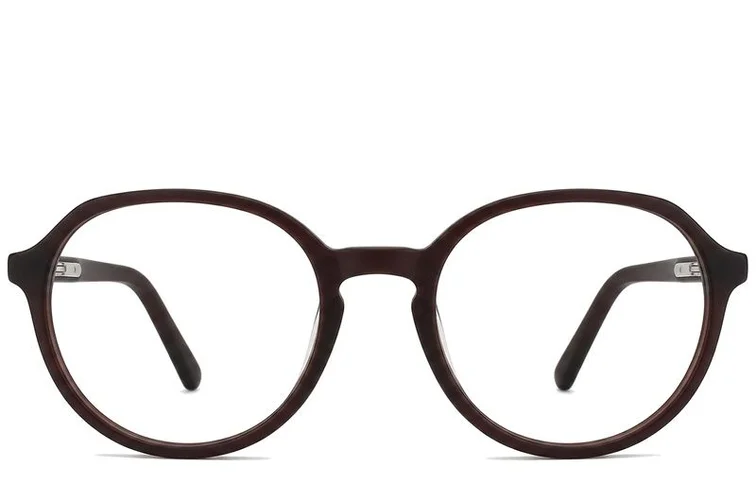 Oval Brown Acetate Glasses #BS2012-0282