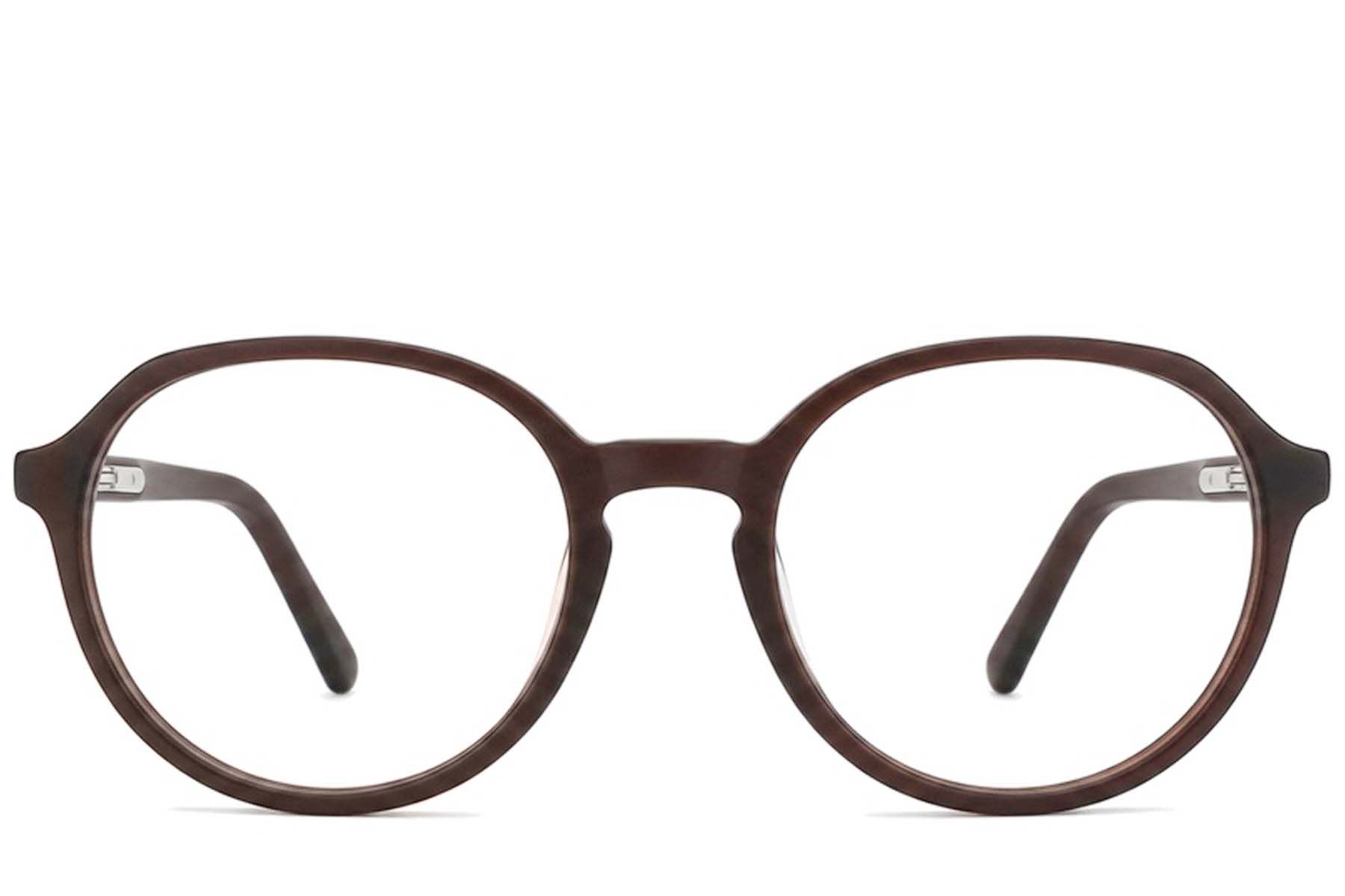 Oval Brown Acetate Glasses #BS2012-0282