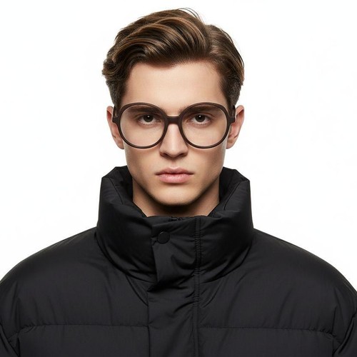 Ovale braune Acetatbrille #BS2012-0282