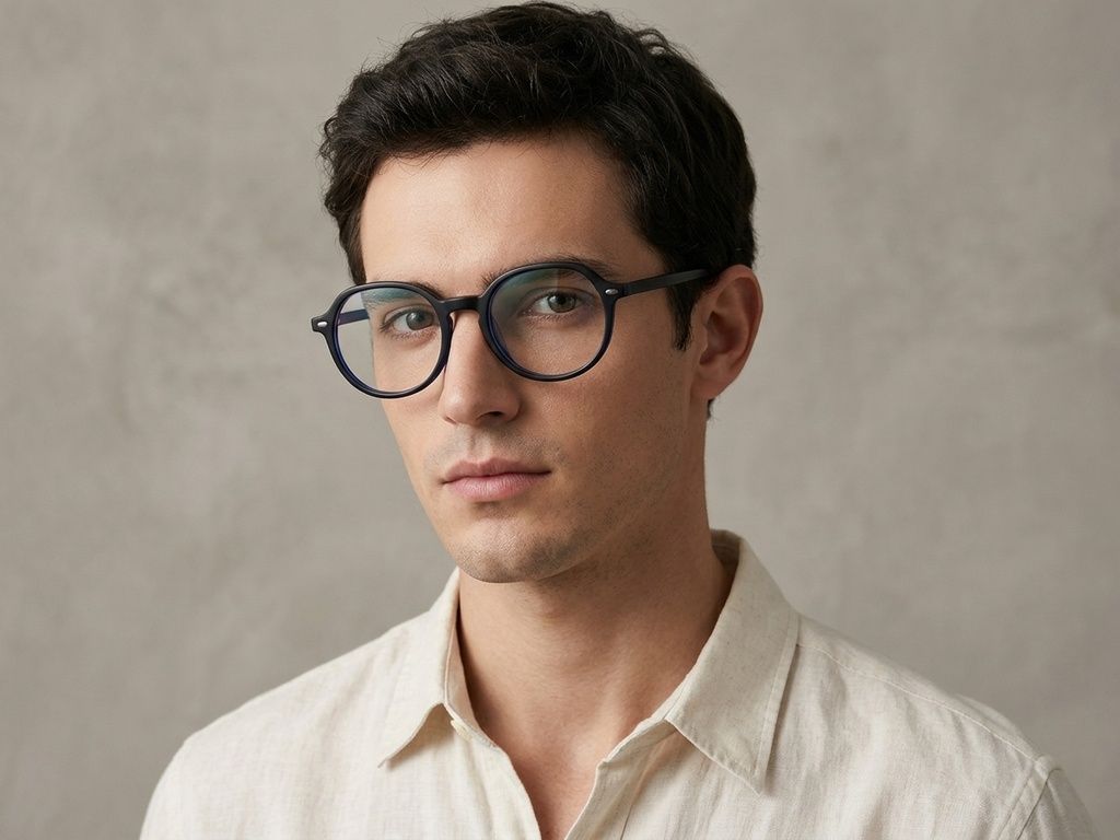 Bicchieri ovali in acetato blu #BS2012-0284