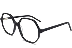 Gafas geométricas de acetato negro #BS2012-0286