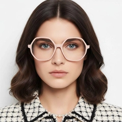 Gafas geométricas de acetato color crema #BS2012-0288