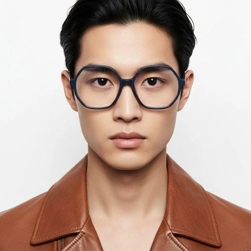 Geometric Blue Acetate Glasses #BS2012-0290