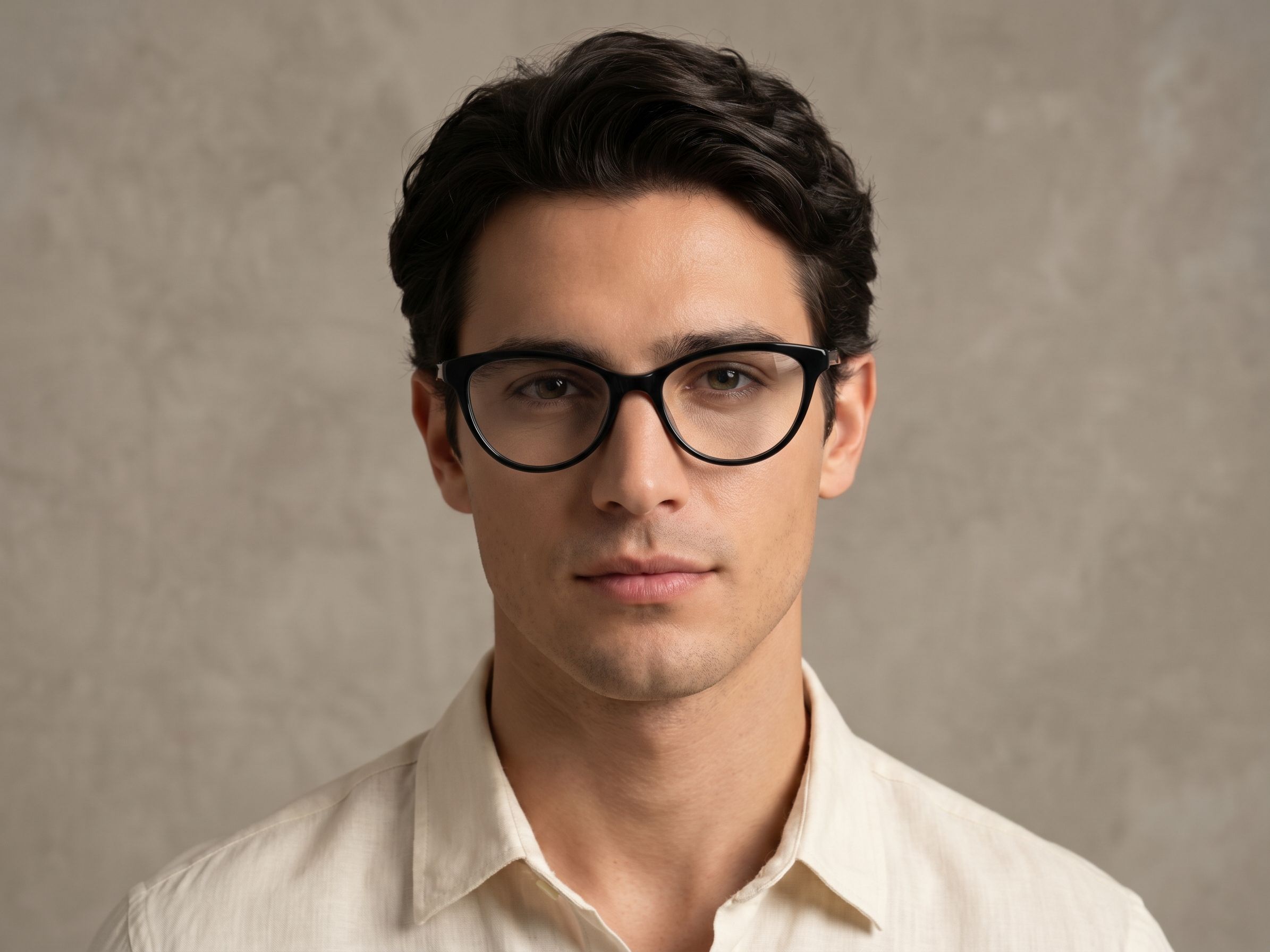 Oval Black Acetate Glasses #BS2012-0291