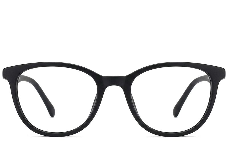 Oval Black Acetate Glasses #BS2012-0291
