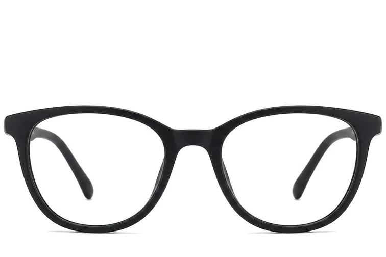 Oval Black Acetate Glasses #BS2012-0291