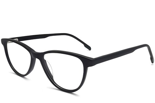 Ovale schwarze Acetatbrille #BS2012-0291
