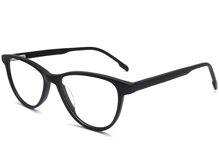 Gafas ovaladas de acetato negro #BS2012-0291