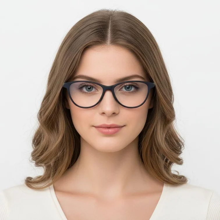Oval Blue Acetate Glasses #BS2012-0292
