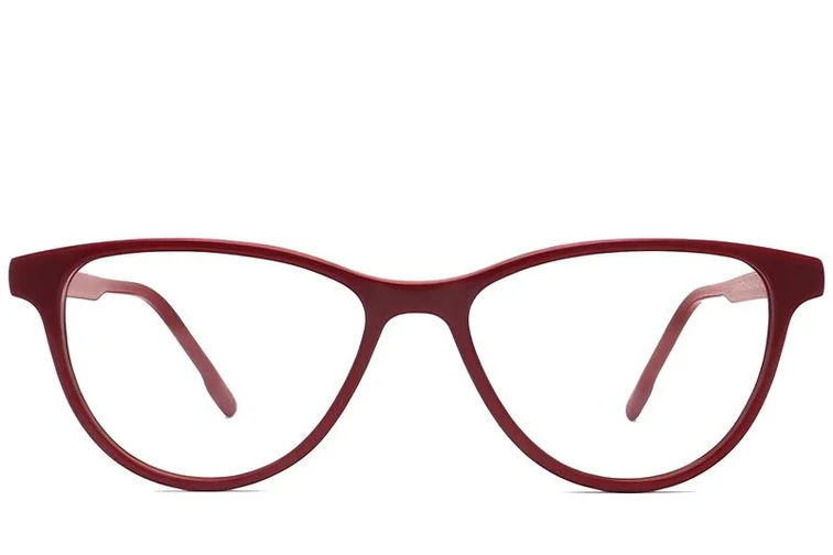Oval Red Acetate Glasses #BS2012-0293