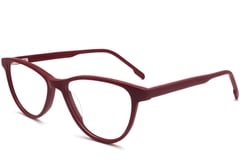 Oval Red Acetate Glasses #BS2012-0293