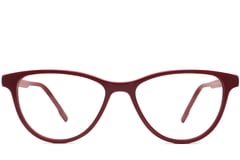 Oval Red Acetate Glasses #BS2012-0293