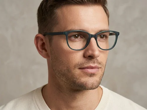 Lunettes ovales en acétate vert #BS2012-0294