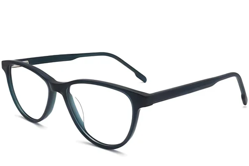 Lunettes ovales en acétate vert #BS2012-0294