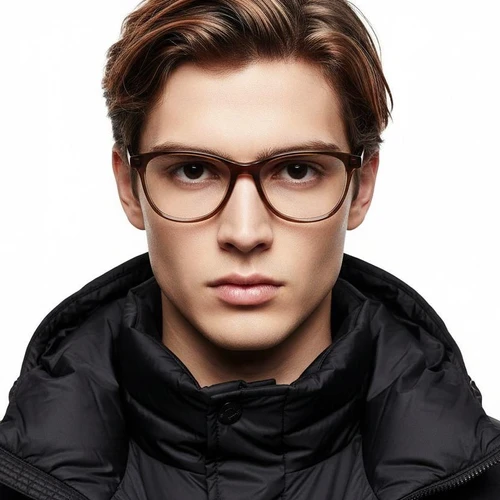 Oval Brown Acetate Glasses #BS2012-0295
