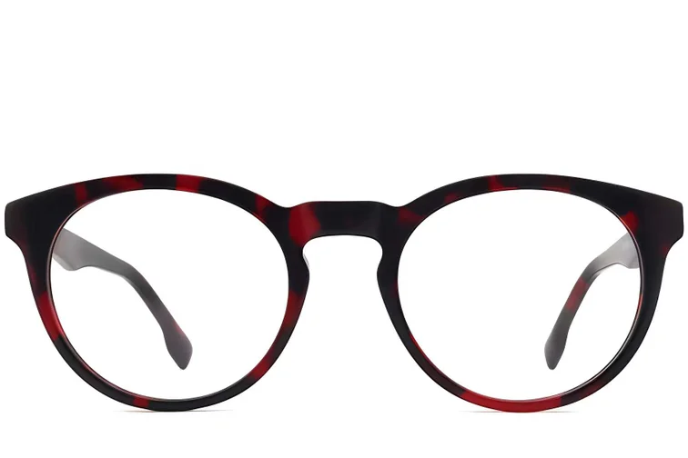 Gafas redondas de acetato de carey # BS2012-0297