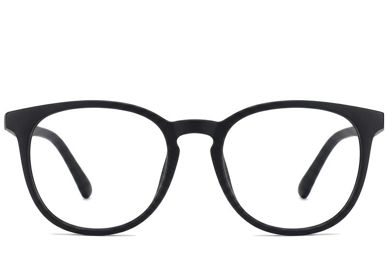 Gafas ovaladas de acetato negro #BS2012-0300