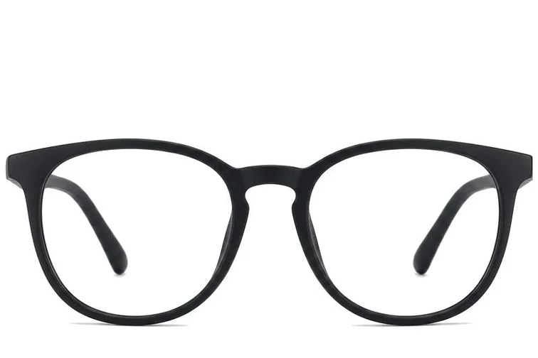 Gafas ovaladas de acetato negro #BS2012-0300