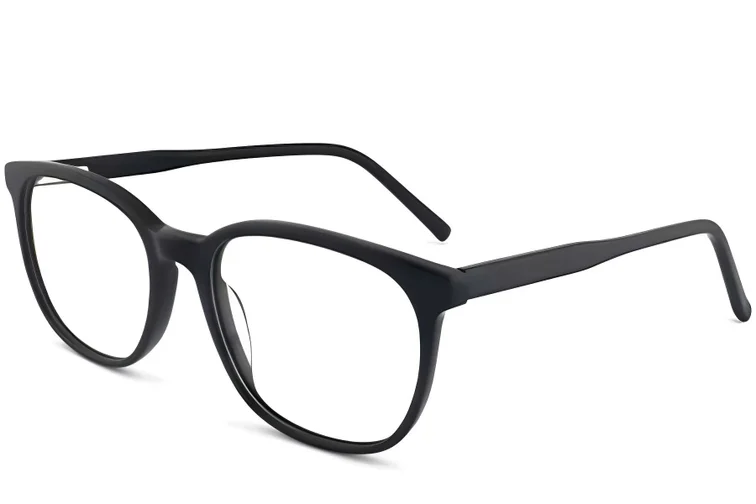 Gafas ovaladas de acetato negro #BS2012-0300