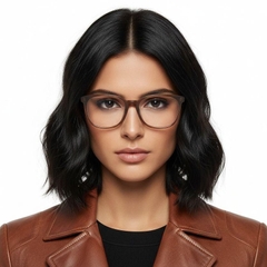 Oval Brown Acetate Glasses #BS2012-0301