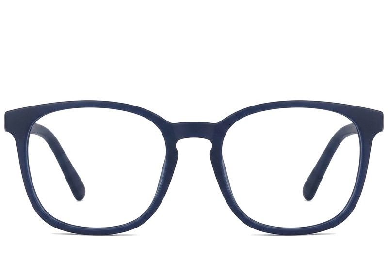 Lunettes ovales en acétate bleu #BS2012-0303