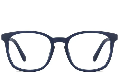 Lunettes ovales en acétate bleu #BS2012-0303