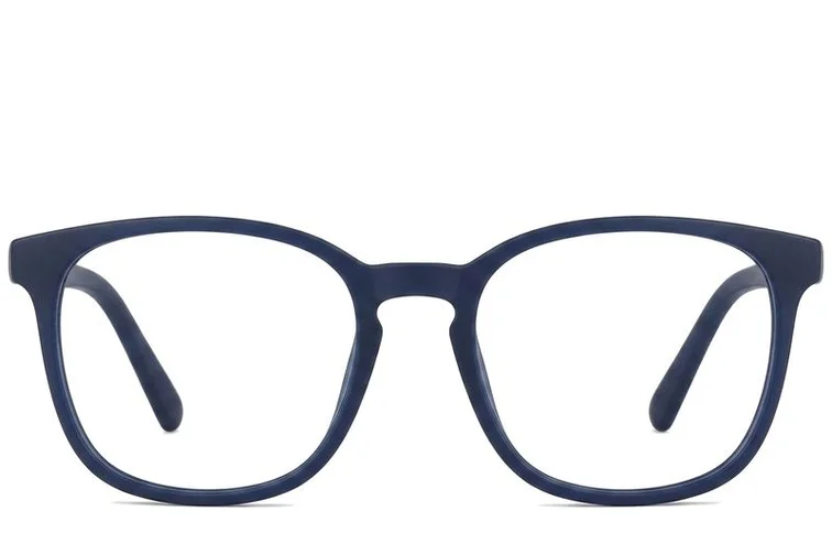 Lunettes ovales en acétate bleu #BS2012-0303