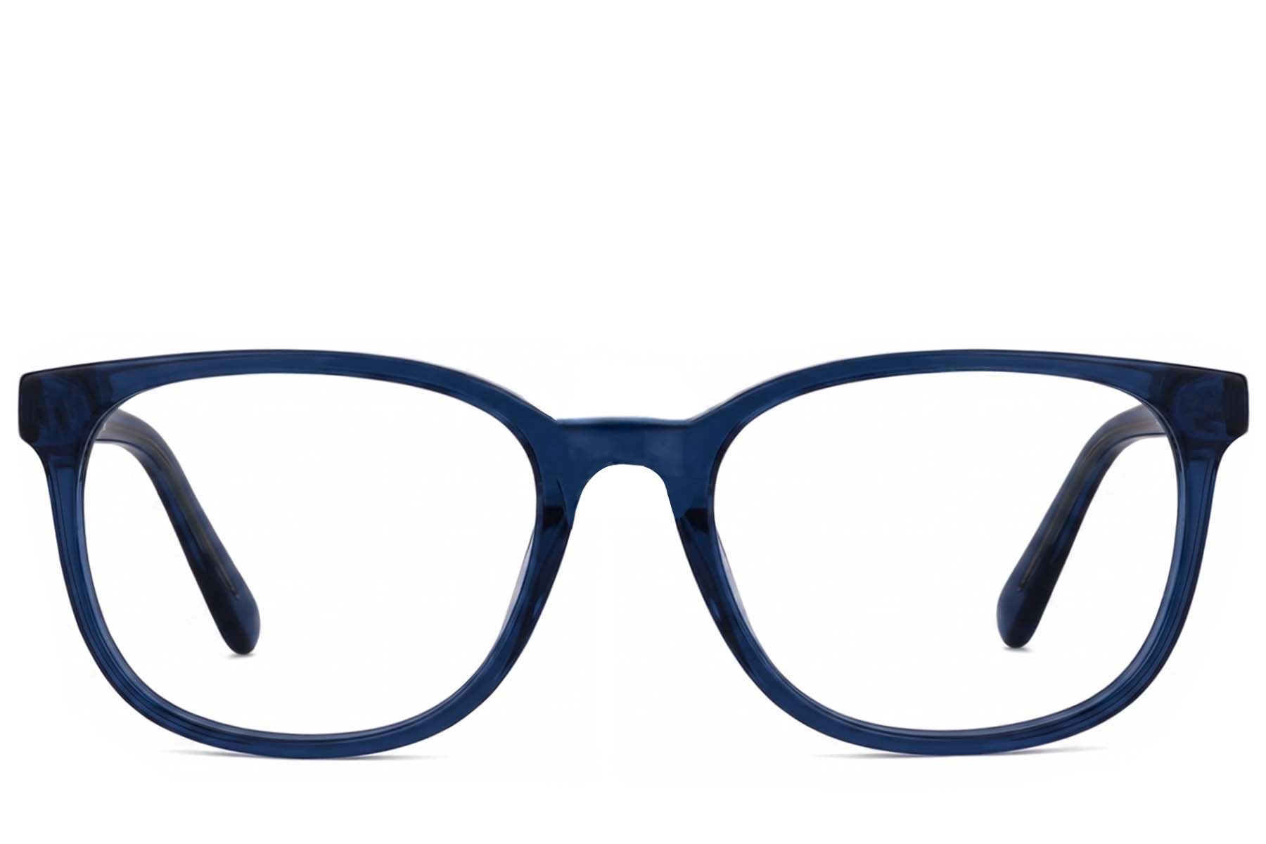 Oval Blue Acetate Glasses #BS2012-0303