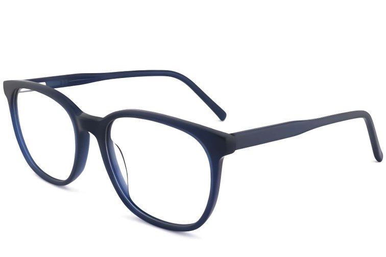 Oval Blue Acetate Glasses #BS2012-0303