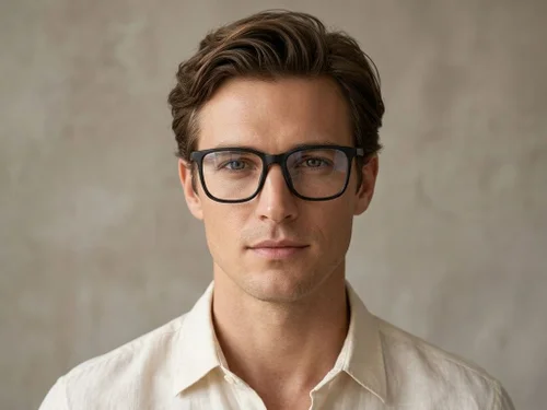 Lunettes rectangulaires en acétate noir #BS2012-0310