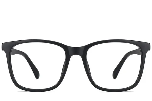 Lunettes rectangulaires en acétate noir #BS2012-0310