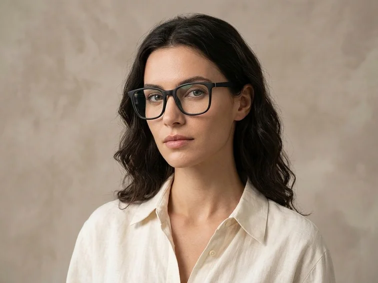 Rectangular Green Acetate Glasses #BS2012-0312