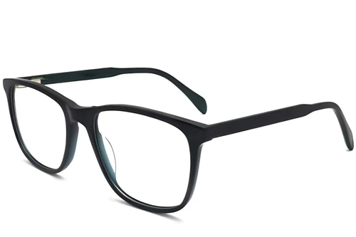Rectangular Green Acetate Glasses #BS2012-0312