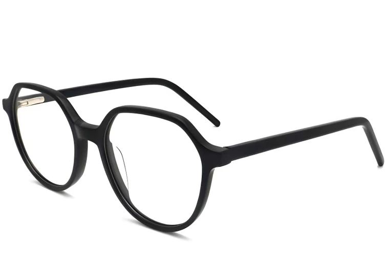Gafas ovaladas de acetato negro #BS2012-0314