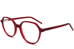 Oval Red Acetate Glasses #BS2012-0316