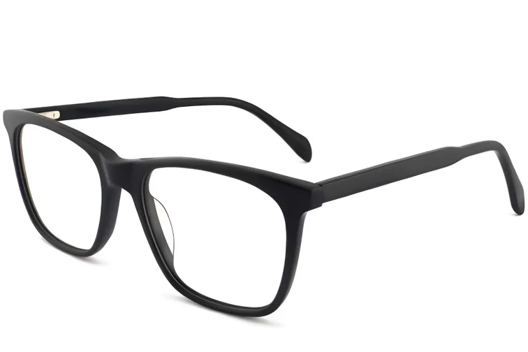Rectangular Black Acetate Glasses #BS2012-0317