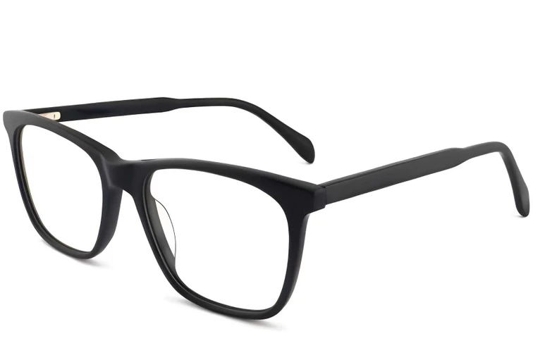 Rectangular Black Acetate Glasses #BS2012-0317