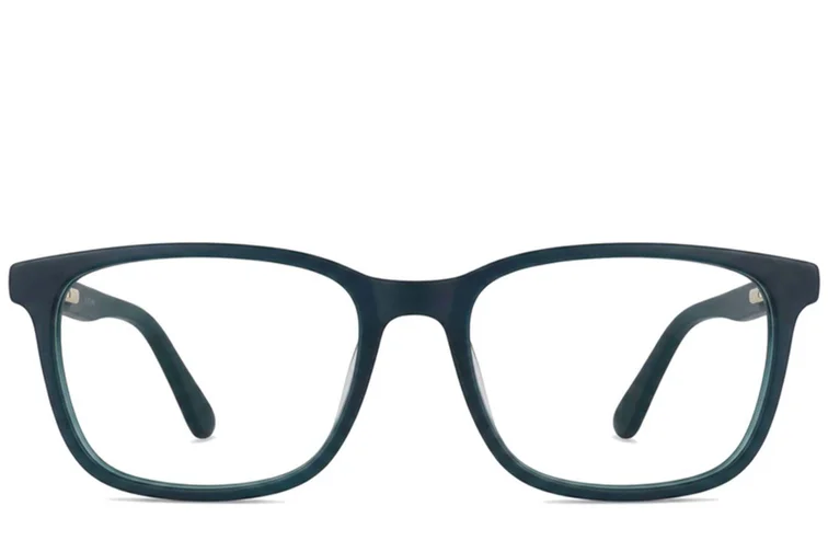 Rectangular Green Acetate Glasses #BS2012-0319