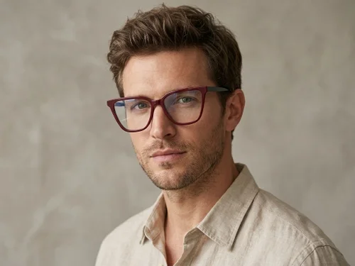 Lunettes papillon en acétate rouge #BS2012-0322