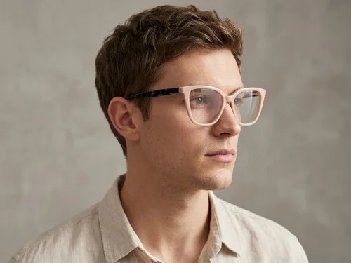 Lunettes papillon en acétate crème #BS2012-0324