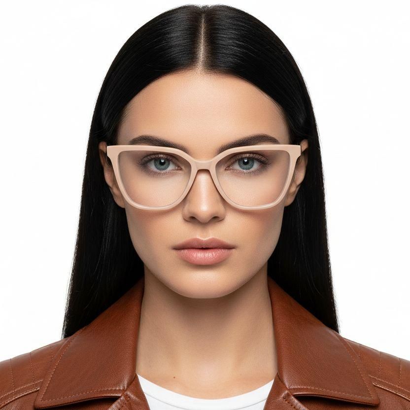 Schmetterlings-Creme-Acetatbrille #BS2012-0324