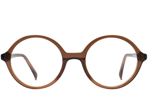Round Brown Acetate Glasses #BS2012-0326