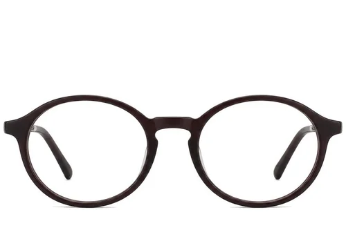 Lunettes rondes en acétate marron #BS2012-0328