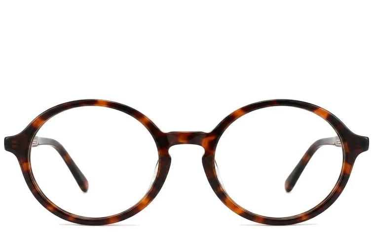 Gafas redondas de acetato de carey # BS2012-0329